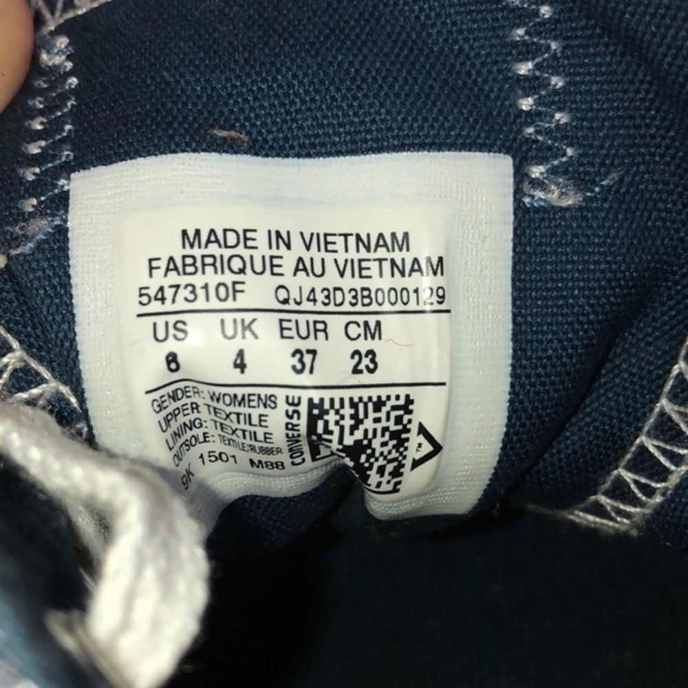 Blue Chuck Taylor Dainty Chambray Low Top Sneaker - Picture 9 of 9